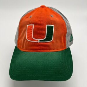 Adidas Miami Hurricanes NCAA Baseball‎ Cap Hat Adjustable Adult